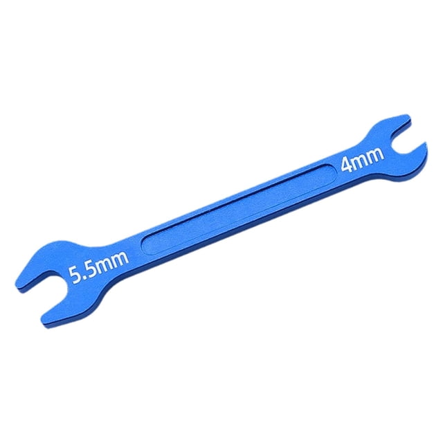 HILABEE Clé à Extrémité Ouverte pour Voiture RC Tiges 4 mm 5,5 mm Alliage d'Aluminium Accessoire de Réparation Robuste Bleu
