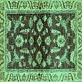 thumbnail image 1 of Ahgly Company Indoor Square Oriental Turquoise Blue Traditional Area Rugs, 5' Square, 1 of 4