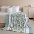 thumbnail image 2 of Throw Blanket for Couch Blue Daisy Soft Fleece Flannel Blankets Cozy Lightweight Blanket for Home Sofa Living Room Watercolor Flowers Bed Throws 40" x 60", 2 of 9