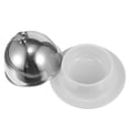 thumbnail image 7 of QUMONIN Ceramic Cupcake Stand with Clear Dome Cover and Butter Dish - Elegant Dessert Display for Parties and Kitchen, 7 of 7