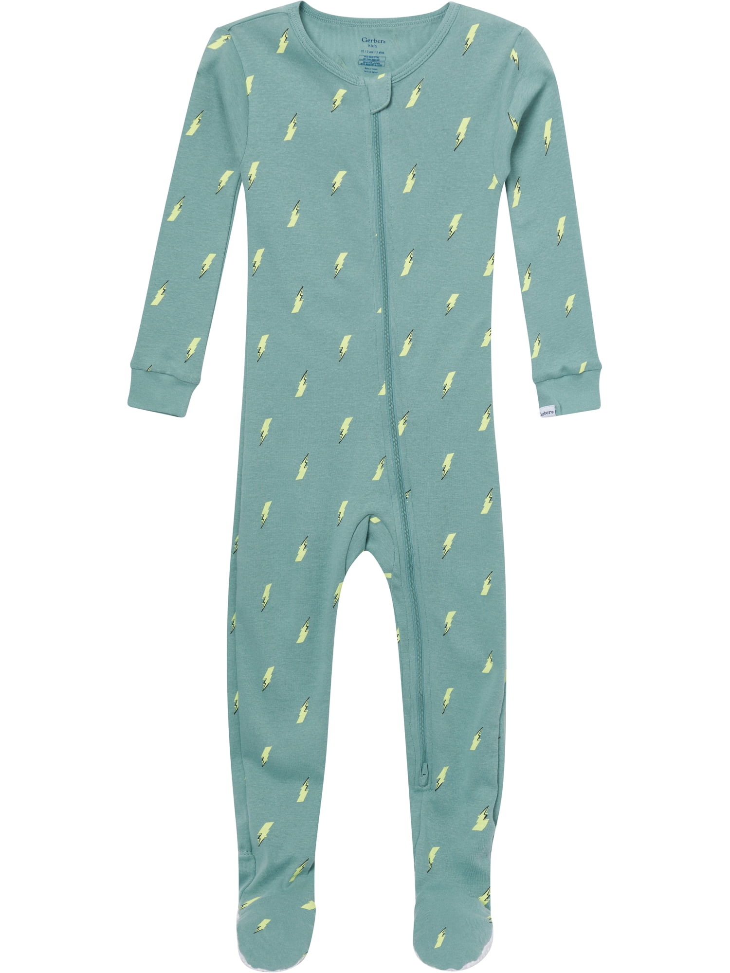 Gerber Baby and Toddler Neutral 2-Way Zipper Footed Unionsuits, 4-Pack, 0/3 Months - 5T