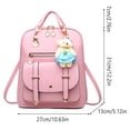 thumbnail image 6 of Stylago Womens Trendy Leather Backpack Purse Multiple Pockets Travel Shoulder Daypack Students Mini Schoolbags with Bear Pendant Blue, 6 of 6