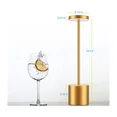 thumbnail image 4 of Lámpara De Mesa Inalámbrica, LED Metal USB Recargable 6000mAh 2 Niveles Brillo Luz Nocturna Lámpara De Escritorio Lámpara De Lectura - Oro, 4 of 4