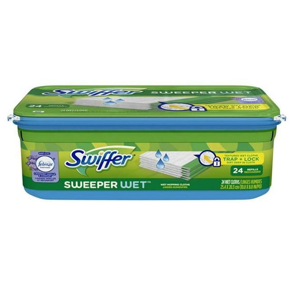 Swiffer  8 x 10 in. Wet Cloth Mop Refill - Pack of 24