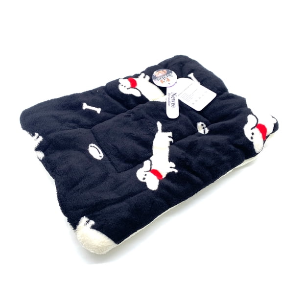 Newee Pet cushions Comfortable Square Dog & Cat Bed in Black, Unlimited Season Use for All Pets