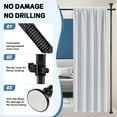 thumbnail image 2 of LCOKEIY Room Divider No Drilling Curtain Rods for Windows, 4-10ft(H) 28-144inch(W) Adjustable, Heavy Duty Curtain Rods Tension Rod Space Separator Ceiling Mounted, Black, 2 of 6
