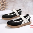 thumbnail image 6 of HEWUQI Womens Ballet Flats Arch Support Antislip Cushioning Mary Jane Washable Comfortable Breathable Walking Business Shoes Black Size 7, 6 of 7