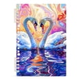 thumbnail image 2 of Swans Colorful Ring Binder Notebook Journey Note Diary College Ruled Spiral Notebook Study Loose Leaf Paper A5 60 Pages, 2 of 8