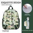 thumbnail image 5 of Green Tractors Pattern Backpack Backpack for School,Schoolbag with Adjustable Shoulder Straps & Padded Back,13.8"x11.4"x6", 5 of 6