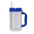 thumbnail image 4 of Tasse d'Hôpital Isolée à Double Paroi 32 oz - Tasse à Boisson Froide - Grande Poignée de Transport - Inclut Paille (2, Bleu), 4 of 6