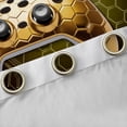 thumbnail image 4 of Homewish Gold Gamepad Gaming Curtains Pack of 2 (42x84 Each),Teen Video Game Curtains Blackout,Geometric Hockeycomb Hexagon Bedroom Curtains For Boys Girls,Super Cozy Bedroom Decoration, 4 of 6
