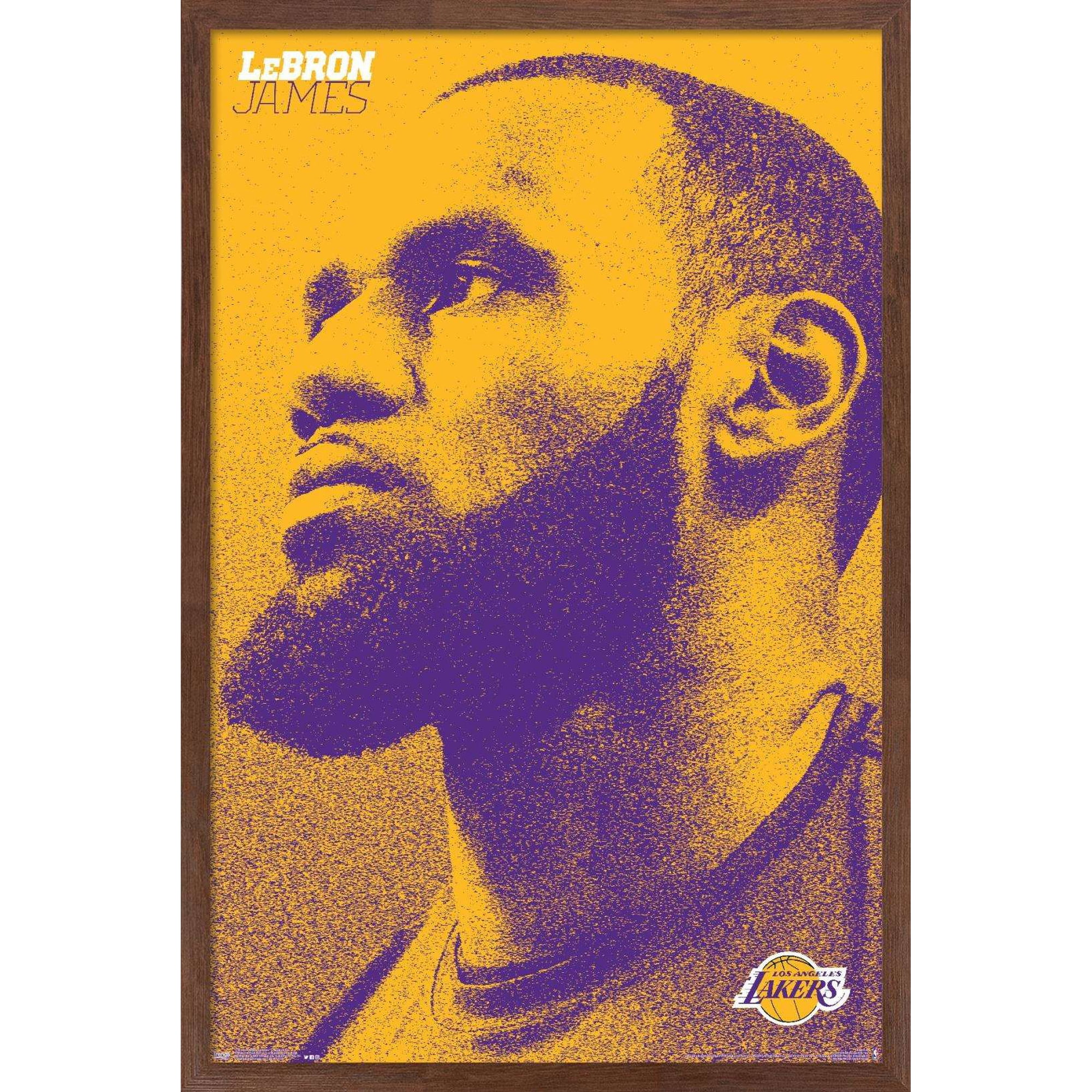 NBA Los Angeles Lakers - Lebron James 18 Wall Poster, 14.725" x 22.375", Framed