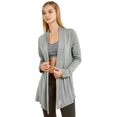 thumbnail image 4 of Women's Long Sleeve Plus Size Open Front Casual Lightweight Cardigan, Heather Grey XL, 1 Pack, 4 of 4