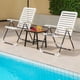 thumbnail image 3 of Costway Silla Plegable de Patio de PP Ajustable y Reclinable con Respaldo de 7 Niveles Hasta 120kg Blanco, 3 of 9