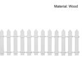 thumbnail image 5 of Uxcell Miniature Garden Fence 35 inch Long Wood Ornament Wooden Decorative Picket Fence White 2 Pack, 5 of 6