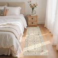 thumbnail image 6 of UERMEI 2x6 Washable Runner Rugs for Hallway, Modern Vintage Non Slip Indoor Rug for Entryway Doormats Bedroom Kitchen, Vacuum-Friendly Home Decor Carpet, Beige Brown, 6 of 9