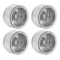 thumbnail image 4 of RC Beadlock Rim, 4pcs Aluminum Alloy 1.9 Inch RC Wheel Hub  for 1/10 Crawler for 03007 Silver,Black,Red, 4 of 8