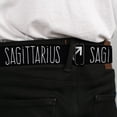 thumbnail image 4 of Buckle-Down Belt, Seatbelt Buckle Belt, Zodiac Sagittarius Symbol Black White, Youth 22 to 32 Inches, 4 of 9