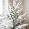 thumbnail image 4 of DefiDgd Artificial Evergreen Leaves Branch,Small Faux Green Stem Vase Filler Greenery Pick for Christmas Wreath Filling Table Mantel Indoor Floral Arrangement Winter Home Decor, 4 of 8