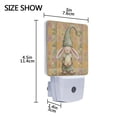 thumbnail image 4 of Gnome with Rabbit Ears Easter Eggs LED Night Light Sensor Lamp Plug-in Adjustable Brightness 2 Pack, 4 of 7