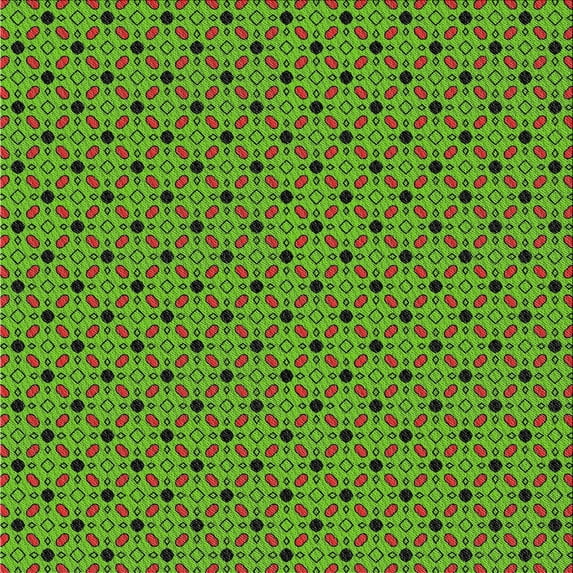 Ahgly Company Indoor Square Patterned Bright Green Novelty Area Rugs, 7' Square
