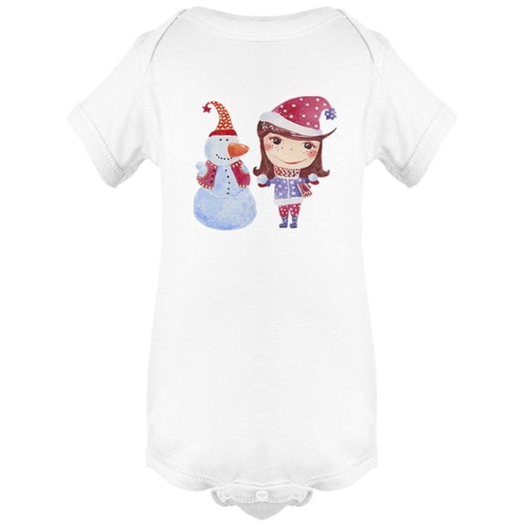 Girl Playing With Snow Bodysuit Infant -Image by Shutterstock, 24 Months