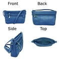 thumbnail image 3 of Cowhide Leather Womens Shoulder Purse Small Cross Body Organizer Bag with..., 3 of 8