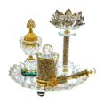thumbnail image 2 of Abbracc Ensemble de Brûleurs d'Encens Porte-Bougie Décoratif avec Couvercle Diffuseur de Parfum, 2 of 9