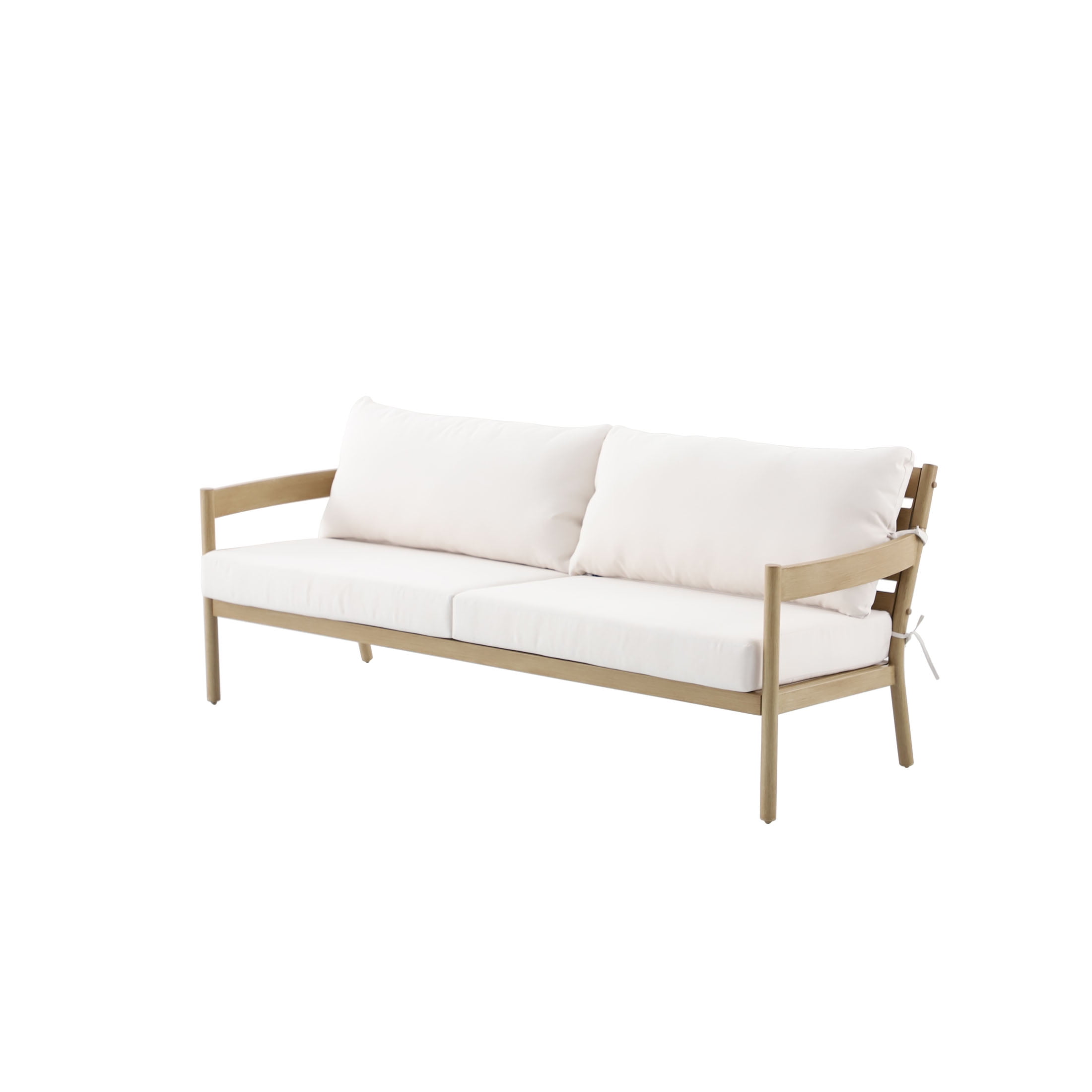 Better Homes & Gardens Astrid 3-Piece Steel Outdoor Sofa & Table Set, Cream