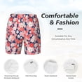 thumbnail image 5 of Sigee Japanese Cherry Blossoms Print Mens Swim Trunks with Compression Liner Quick Dry Swim Stretch Beach Shorts with Pockets,S-3XL, 5 of 7