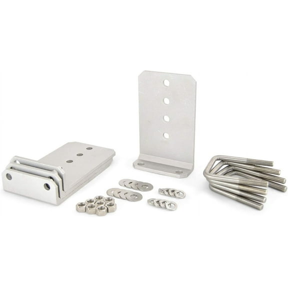 (4) 8" Aluminum L-Type Boat Trailer Bunk Bracket Kit with Stainless Steel Mounting Hardware For 3x3 Boat Trailer Crossmembers