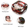 thumbnail image 3 of Santa Claus Period Purse Sanitary Napkin Organizer Small Makeup Pouch Canvas Zipper Pouch 4.7x6.6x6.6 in, 3 of 6