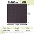 thumbnail image 2 of Green and Red Christmas Plaid Pattern Square Fitted Tablecloth with Elastic Edge,Square Table Cover,Washable Elastic Table Cover for Home Kitchen Party Decor 36"x36", 2 of 6