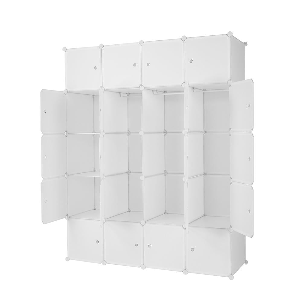 20Cube DIY Plastic Closet Organizer Storage Shelves, Cube Closet