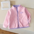 thumbnail image 6 of RYRJJ Toddler Kid Girls Boys Fleece Jackets Lightweight Zip Up Sherpa Fall Winter Coats Long Sleeve Stand Collar Jacket, 6 of 7