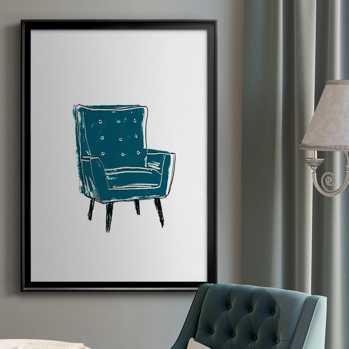 Take a Seat VII Premium Framed Print, in Gold, Black, or Silver - Ready to Hang