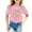 Pink, variant on XFHLMJFF Girls Short Sleeve T Shirts Kids Summer Maths Theme Print Tops Casual Crewneck Basic Tees 4-5Y