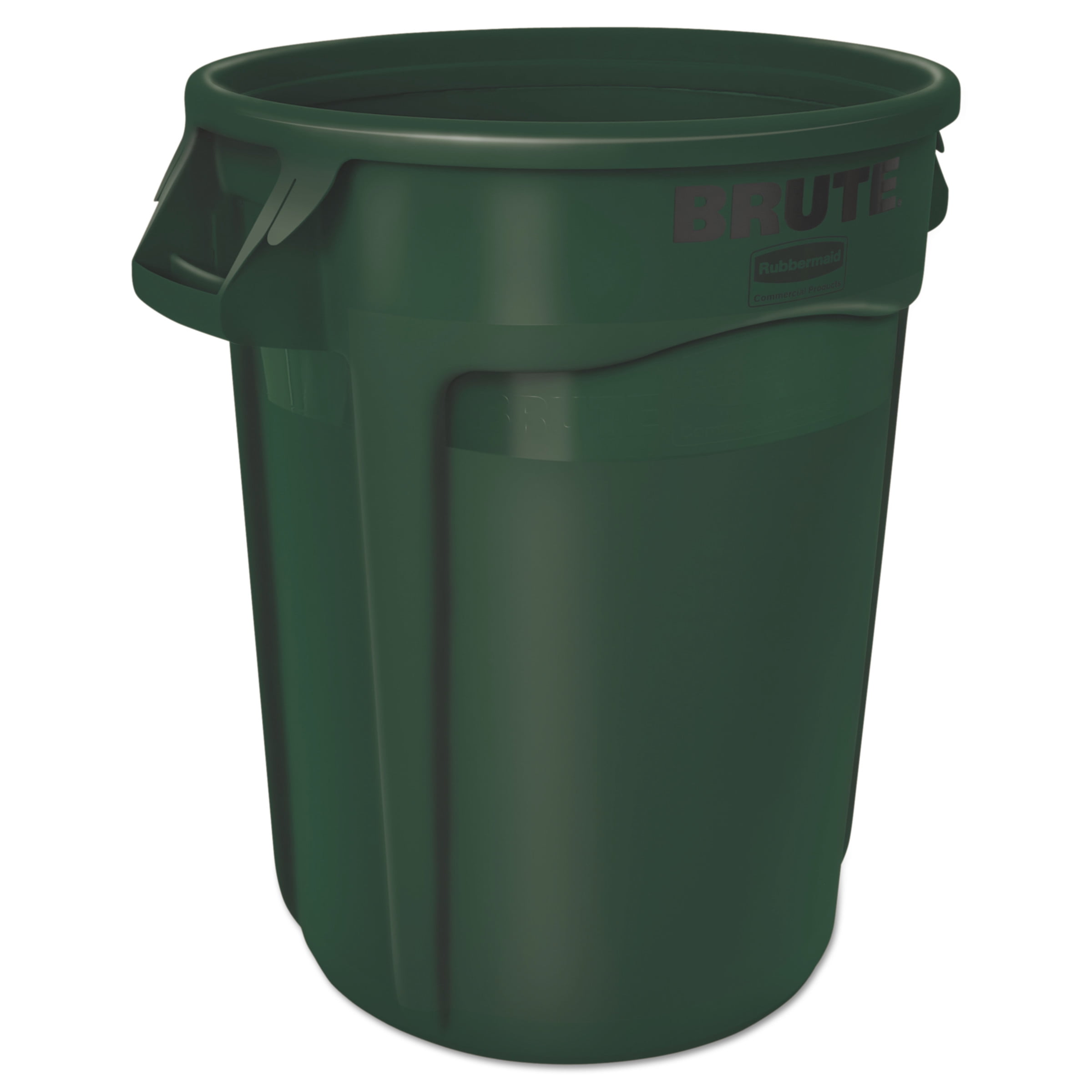 Rubbermaid Commercial Dark Green Plastic 10 Gallon Round Brute
