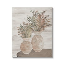 Stupell Industries Modern Farmhouse Blooms Botanical & Floral Painting Gallery Wrapped Canvas Art Print Wall Art, 24 x 30