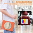 thumbnail image 5 of Dteck Case for iPad 11-inch (A16) 2025/iPad 10th Generation 10.9-inch 2022,Heavy Duty Rubber Adjustable Hand Strap Case Shockproof Hard Rotatable Kickstand Cover with Shoulder Strap,Orange, 5 of 9