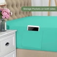 thumbnail image 3 of Elegant Comfort Extra Deep Pocket Single Fitted Sheet 18-21 Inch Deep, Wrinkle-Free, Soft, Smart Pocket, Fits High Mattresses, California King, Paradise Teal, 3 of 5