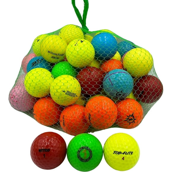 Golf Ball Planet - 50 Pack Recycled Golf Balls Mix Colors (4A/Near Mint)