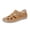 Brown, variant on Womens Summer Closed Toe Sandals, Comfort Woven Boho Gladiator Non-slip Orthopedic Ankle Strap Beach Fisherman Shoes