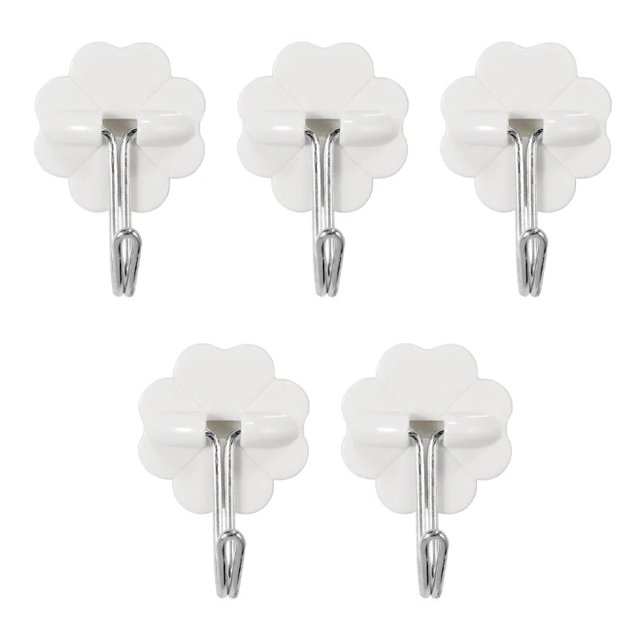 Gancho de pared autoadhesivo para el hogar, colgador fuerte sin perforaciones, para puerta de baño, cocina, toalla, almacenamiento, 1/5/10 piezas