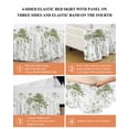 thumbnail image 6 of Sage Green Flower Wrap Around Bed Skirts for King Bed 18" Drop,Bed Skirt with Adjustable Elastic Belt Dust Ruffle Bed Valance for Bedroom Hotel Luxury Watercolor Gradient Retro Floral Bed Frame Cover, 6 of 7