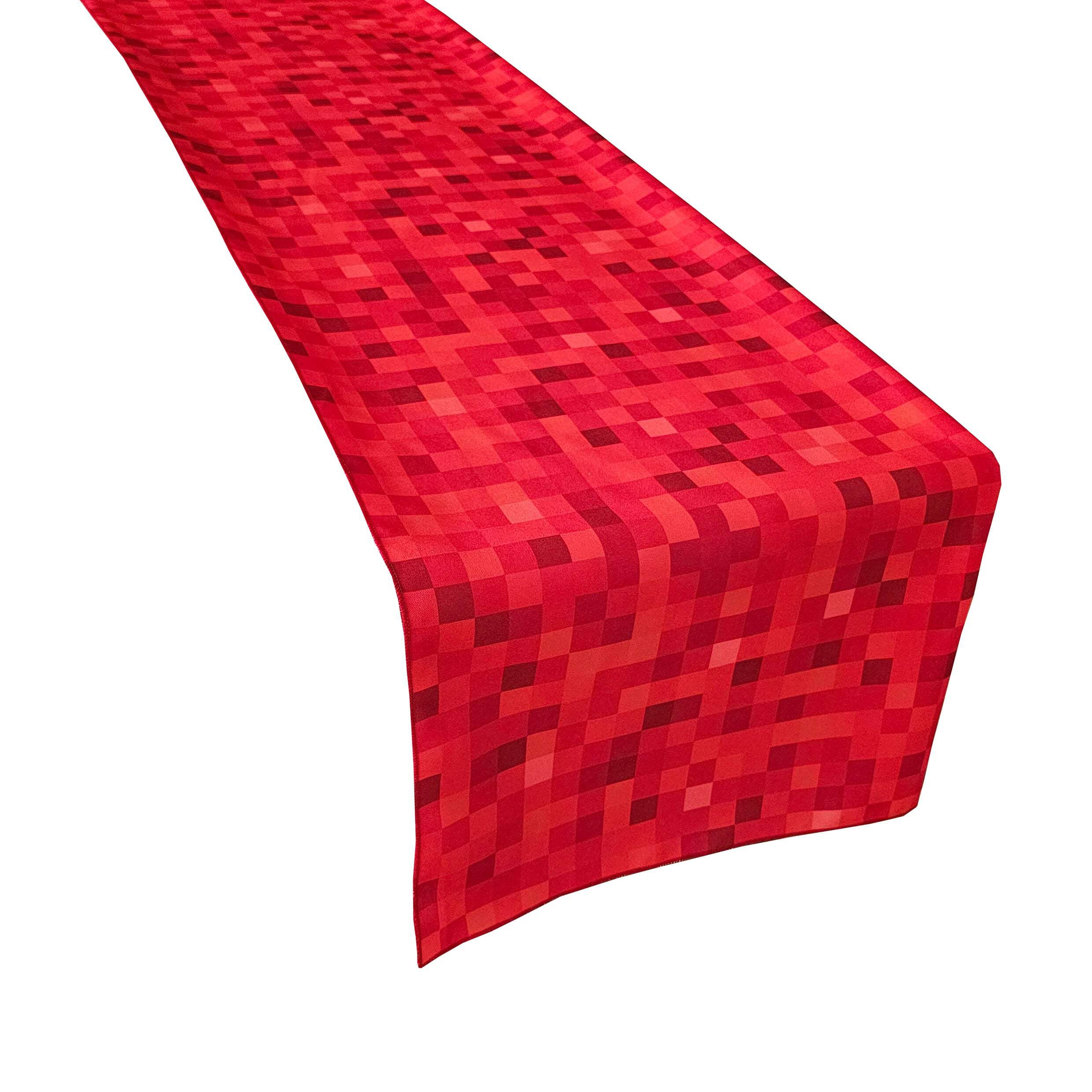Poplin Square Pixelated Polyester Table Runner