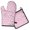 Pink Cute French, variant on Pink Cute French Bulldogs Kitchen Oven Mitt and Pot Holder Sets 2 Pcs for Baking, Cooking and Grilling, Heat Resistant Up To 392 °F