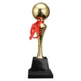 thumbnail image 2 of MERIGLARE Spherical Trophy Golden Ballon Football Soccer Trophies Winner Award Cup for Office Decoration ,Sports Tournaments Fans Gifts 33cm, 2 of 8