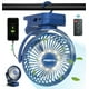 thumbnail image 1 of Ventilador con clip Ventilador de escritorio portátil de 65 horas recargable con luces LED y ganchos Ventilador con batería de 12000 de capacidad con clips Ventilador de escritorio pequeño Mini ventil, 1 of 5