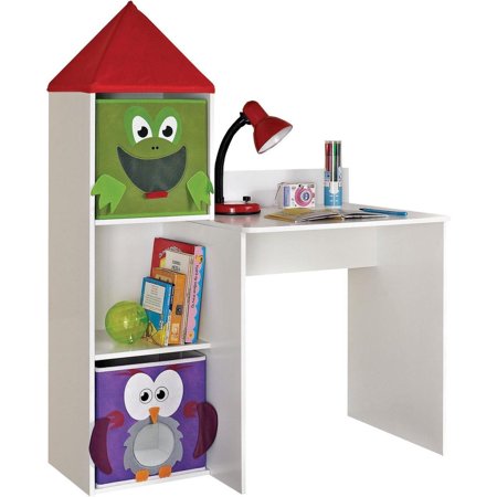 White Kids Furnitures - Altra Furniture Kids Workstation with 2 Bins , White